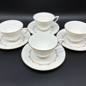 Royal Doulton Rondo Tea Cup Saucer sets(Set of 4) Bone China England